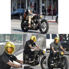 Soman Motorcycle Bubble Visor Open Face Helmet Visor Helmet Windshield Shield with Transparent Frame(Mirror)