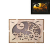 Wooden Halloween Witch Pumpkin Haunted House LED Lights Three-Dimensional Ornaments(JM01500)
