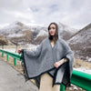 Autumn And Winter Black And White Diamond Plaid Scarf Tassel Warm Big Shawl, Size:135 x 70cm