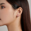 S925 Sterling Silver Heart-shaped Hollow Ear Stud Women Earrings(Silver)