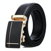 Dandali Casual Men Automatic Buckle Belt Business Soft Leather Pants Band, Length (cm): 110cm(ZD-9)