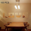 100 PCS Square Crystal Mosaic Mirror Acrylic Stereo Wall Stickers Creative Background Home Living Room Wall Sticker,Size:4*4cm(Gold)