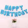 2 PCS 16 Inch Happy Birthday Letter Aluminum Film Balloon Birthday Party Decoration Specification(Classic Blue)