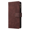 For Samsung Galaxy S25 Ultra 5G Multifunctional Frosted Zipper Wallet Leather Phone Case(Coffee)