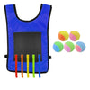 Children Dodgeball Vest For Parent-child Outdoor Games With 5 Balls, Specification: Large + 5 Tails (Blue)