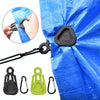10 PCS Awning Banner Tarpaulin Plastic Clip Field Camping Mountaineering Tent Clip, Color: Green Clip+Hook
