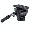 Fotopro MH-6A Pro Aluminum Alloy Heavy Duty Video Camera Tripod Action Fluid Drag Head with Sliding Plate (Black)