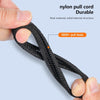 6A 66W 3 in 1 USB to 8 Pin + Micro USB + USB-C / Type-CFast Charging Braided Data Cable(Black)