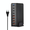YMS-858 GaN 240W USB x 4, USB-C / Type-C x 4 Fast Charger, Plug Type:EU Plug(Black)