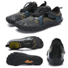 1901 Outdoor Couple Sports Shoes Five-finger Hiking Anti-skid Wading Shoes Diving Beach Shoes, Size: 46(Black Gray)
