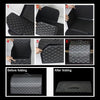 Car Trunk Foldable Storage Box, Rhombic Grid Middle Size: 40 x 32 x 30cm (Black Red)