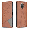 For Nokia G20 / G10 Rhombus Texture Horizontal Flip Magnetic Leather Case with Holder & Card Slots & Wallet(Brown)