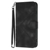For Xiaomi Redmi K70 Line Pattern Skin Feel Leather Phone Case(Black)
