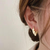 Shell Double Layer Earrings with Diamond Earrings, Color: EH0946