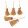5pcs Halloween Mini Broom Ornaments Witch Broom Toy Accessories Red Rope 4cm x 9.5cm