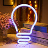 Bulb Neon Light Battery USB Dual-Power LED Decorative Modeling Lamp(Blue Light)