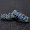 Halloween Vampire 8 Zircon Hip Hop Braces, Colour: Platinum Suit