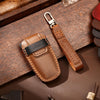 Hallmo Car Cowhide Leather Key Protective Cover Key Case for Haval H6(Brown)