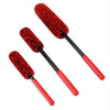 3 PCS / Set Car Beauty Imitation Wool Fiber Stick Wheel Cleaning Brush