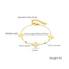 OPK GS1568 Stainless Steel Personalized Hollow Butterfly Zirconia Bracelet(Gold)