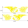 2 PCS/Set D-498 Pterosaur Spitfire Pattern Car Modified Decorative Sticker(Yellow)