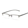Anti Blu-ray Business Eye Glasses for Men Metal Frame Plain Glass Spectacles(Gun Frame)