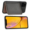 For iPhone 11 Pro Max Litchi Pattern Card Bag Wallet Bracket + TPU Phone Case with Card Slot Wallet Bracket Function(Black)