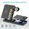 4-in-1 Foldable Desktop Mobile Phone Watch Earphones Wireless Charger(White)