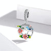 S925 Sterling Silver Birds Flowers Pendant DIY Bracelet Necklace Accessories