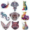 Irregular Wooden Animal Alien Puzzle High-Difficulty Three-Dimensional Puzzle Toy(Single Tail Fox)