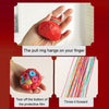 Hand Throwing Rings Ribbon Wedding Bar Atmosphere Stage Magic Props(Red)