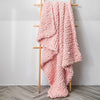 Handmade Thick Wool Knitted Blanket Sofa Chenille Stick Knitted Blanket, Size: 80 x 100 CM(Pink)