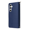 For Samsung Galaxy S23 FE 5G Nine-card Slots Zipper Wallet Bag Leather Phone Case(Blue)