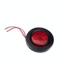 8 PCS Truck Trailer Red & Amber LED 2 inch Round Side Marker Clearance Tail Light Kits with Heat Shrink Tube