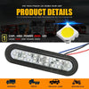 2 PCS 24LED Reflector Brake Light Turn Signal Light(White Shell Yellow Light)