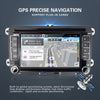 For Volkswagen Q3300KT 7-inch 2+32G Car Multimedia Player Navigation Bluetooth Reversing Integrated Machine Android 10.0, Style:Standard+12Lights Camera