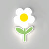 Children Room Warm Bedside Sunflower Wall Lamp, Color: Flower White Light
