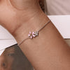 S925 Sterling Silver Cherry Blossom Bracelet Women Jewelry