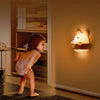 Bear Remote Control Night Light Bedside Eye Protection Wall Lamp with 3 Light Modes, Style:Rechargeable