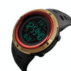 SKMEI 1251 Men Fashionable Outdoor 50m Waterproof Sports Watch Digital Watch with PU Watchband(Gold)
