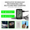 WEST BIKING Mountain Road Bike Five Language Code Table USB Riding Wireless Code Table Speedometer(Black)