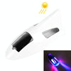 Solar Colorful Light Anti Collision Shark Fin Car Taillight LED Flash Warning Light Caution Light(White)