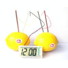 DIY Novel Green Science Potato Digital Clock Educational Kit with 2 inch LCD Screen (Potato NOT Included)(White)
