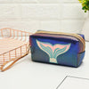 PU Laser Fishtail Portable Large Capacity Makeup Toiletries Bag(Symphony Color)