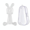 Bunny Baby Teether BPA Free Food-Grade Silicone Teether Infant Teething Stick Anti-Eating Hand, Color: With Box Transparent