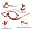Makeup Presbyopic Glasses Monolithic Reading Glass Magnifying Glass, Degree: +400(Tea Color)