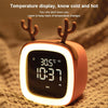 Cartoon Deer Shape Children Snooze Multifunctional USB Rechargeable Student LED Alarm Clock(Orange)