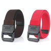 Men Lightweight Metal Free Casual Elastic Belt, Length: 120cm(Twill Coffee)