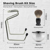 3pcs /Set Men Foam Manual Wooden Handle Beard Brush Set, Color: Nylon Wool Silver