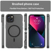 For iPhone 13 MagSafe Frosted Translucent TPU + PC Full Coverage Phone Case(Black)
